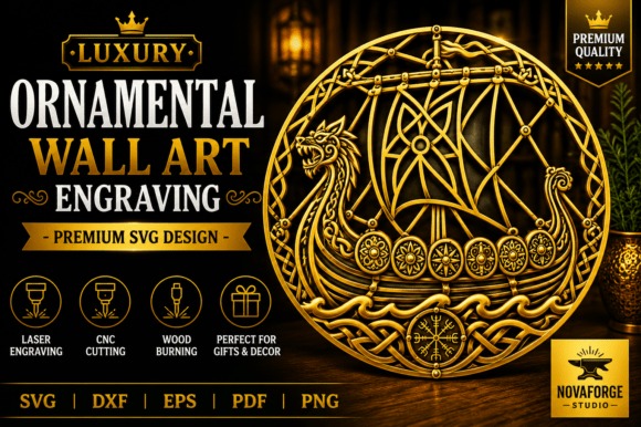 10 Laser Engraving Projects for Wood, Metal and Acrylic 13 Luxury ornamental wall art engraving laser engraving projects for wood metal with intricate dragon design on circular panel
