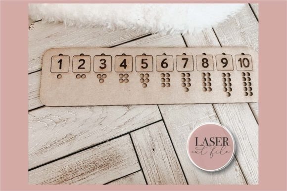 21 Laser Cut Toys for Kids and Creative Play 11 Montessori Number Board 1–10 laser cut toys wooden counting and tracing activity with numbers and dots