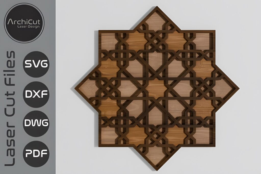 33 Modern Cnc Jaali Design Ideas for Modern Architectural Spaces 6 Modern CNC jaali design featuring Moroccan Arab geometric decorative panel with Moorish-inspired patterns