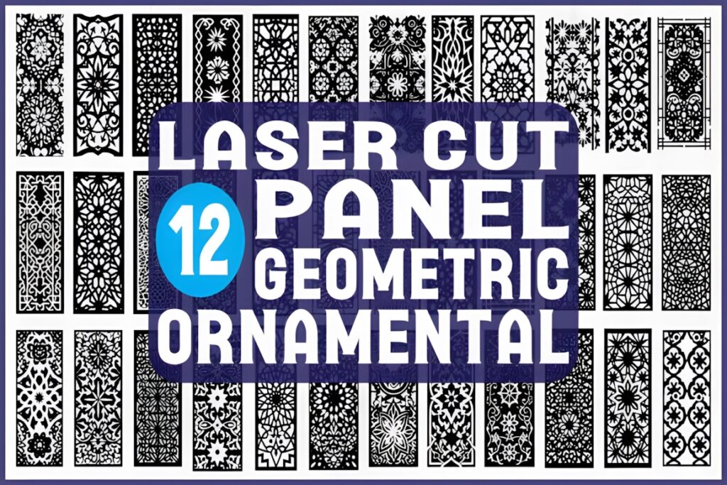 33 Modern Cnc Jaali Design Ideas for Modern Architectural Spaces 28 Modern CNC jaali design featuring 12 laser cut geometric ornamental panels with intricate patterns