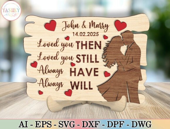 Laser Engraving Projects for Gifts, Signs and Home Decor 7 Laser engraving projects for gifts and home showing personalized wedding wood sign with couple silhouette and romantic text