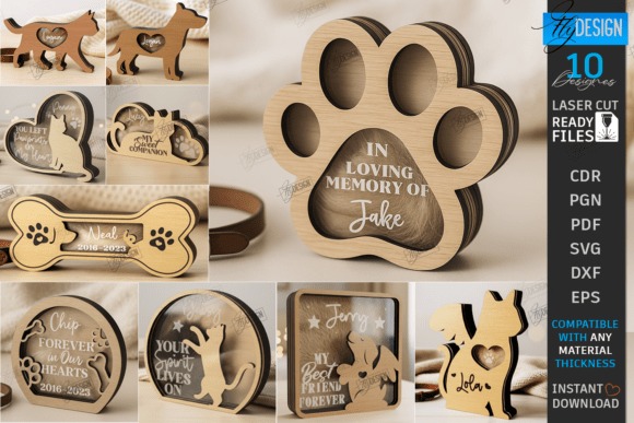 12 Laser Engraving Ideas for Personalized Gifts and Keepsakes 14 personalized laser engraving gift ideas for pet memorial keepsake boxes with engraved names and paw shapes