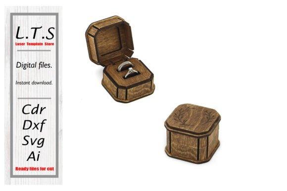 13 Laser Cut Box Projects for Cards, Keepsakes and Small Gifts 8 Laser cut box projects showing a small wooden ring box with two rings inside and a closed view
