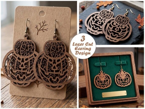 45 Best Laser Cut Acrylic Jewelry Ideas 37 laser cut acrylic jewelry pumpkin cat earrings with intricate Halloween design in brown acrylic