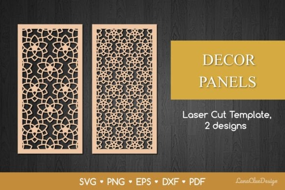 10 Laser Cut Panels for Privacy Screens and Room Dividers 3 Laser cut panels for privacy screens and room with geometric floral patterns in vertical rectangular shapes