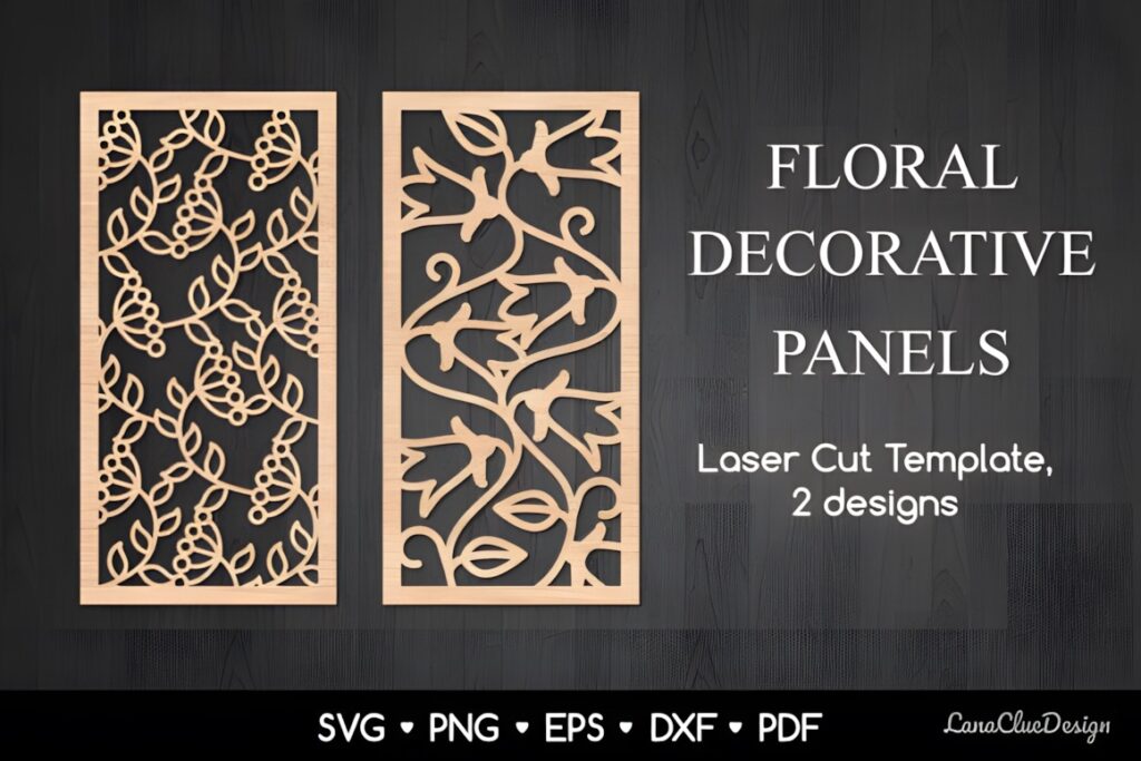15 Laser Cut Outdoor Fence Panels for Modern Garden Privacy 16 Laser cut outdoor fence panels with two vertical floral decorative designs for garden privacy
