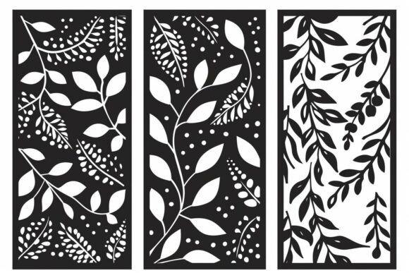 45 Laser Cut Panels for Indoor and Outdoor Features 26 Laser cut panels with intricate leaf and branch patterns suitable for indoor and outdoor decorative features