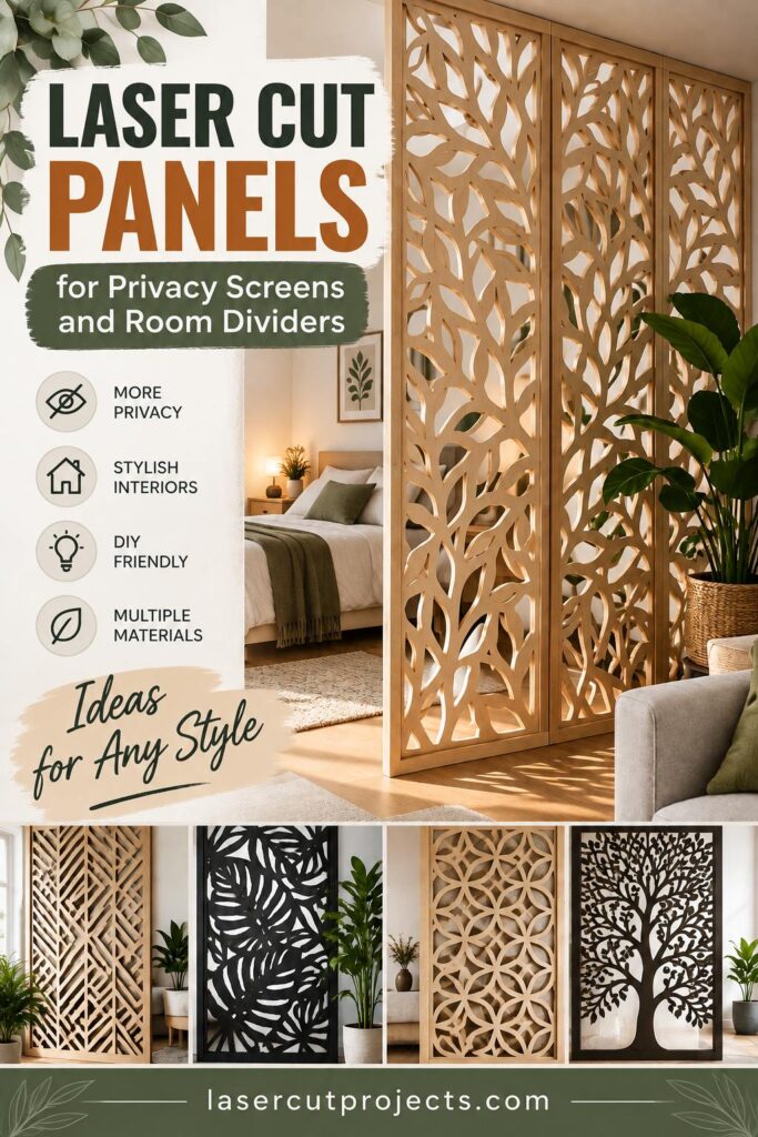 10 Laser Cut Panels for Privacy Screens and Room Dividers 1 Laser cut panels for privacy screens and room dividers with various decorative patterns in stylish interiors