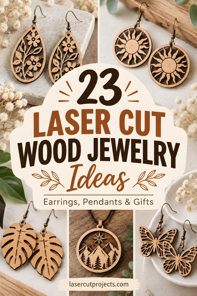 23 Laser Cut Wood Jewelry Ideas 1 23 Laser Cut Wood Jewelry Ideas