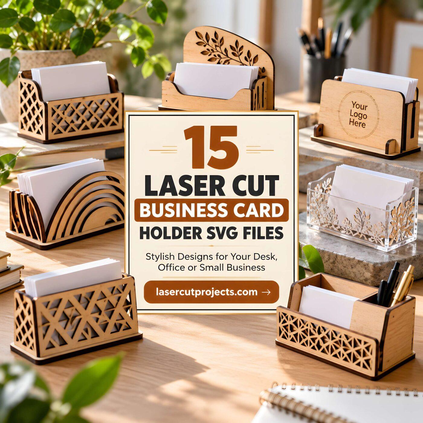 15 Laser Cut Business Card Holder SVG Files