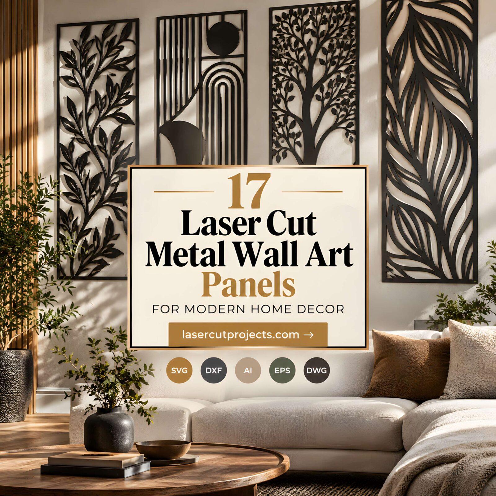 17 Laser Cut Metal Wall Art Panels for Modern Home Decor