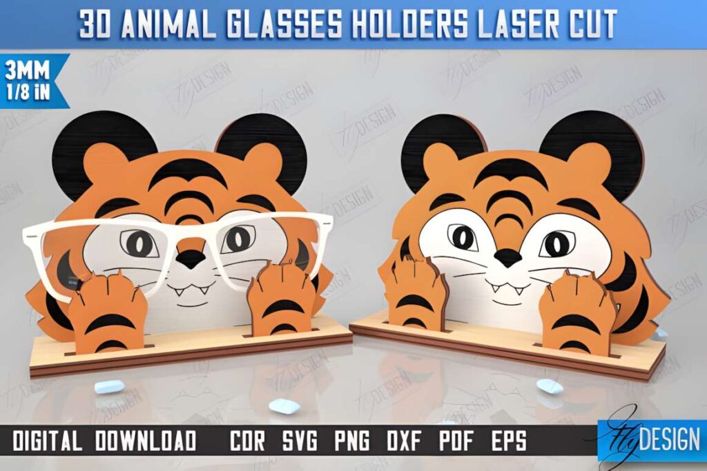 3D Glasses Holders Laser Cut Bundle CNC Poster 3 3D Glasses Holders Laser Cut Bundle CNC Poster 3