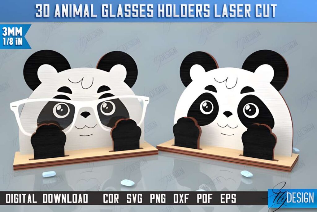 3D Glasses Holders Laser Cut Bundle CNC Poster 6 3D Glasses Holders Laser Cut Bundle CNC Poster 6
