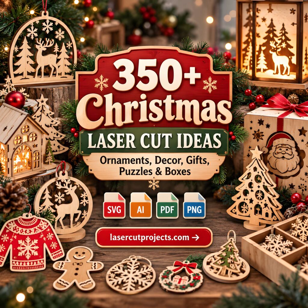 Christmas Laser Cut Ideas from a 350+ File SVG Bundle