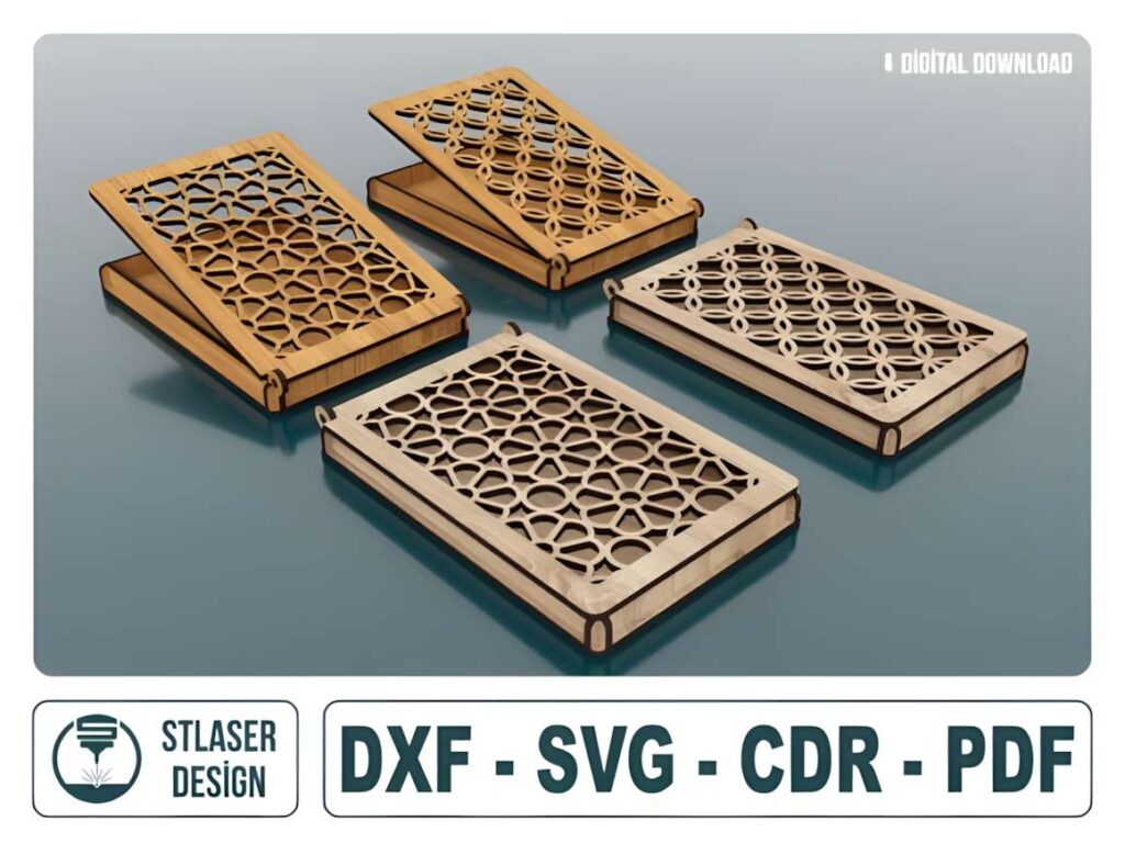 Decorative Gift Box Laser Cut Svg Files Decorative gift box laser cut files in 3D laser cut files format with intricate geometric patterns