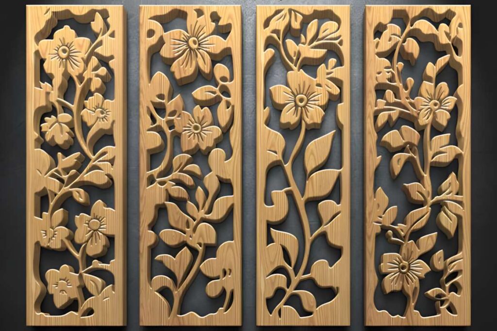 39 Outdoor Laser Cut Panels for Modern Outdoor Spaces 48 Outdoor laser cut panels with floral botanical designs in wood finish
