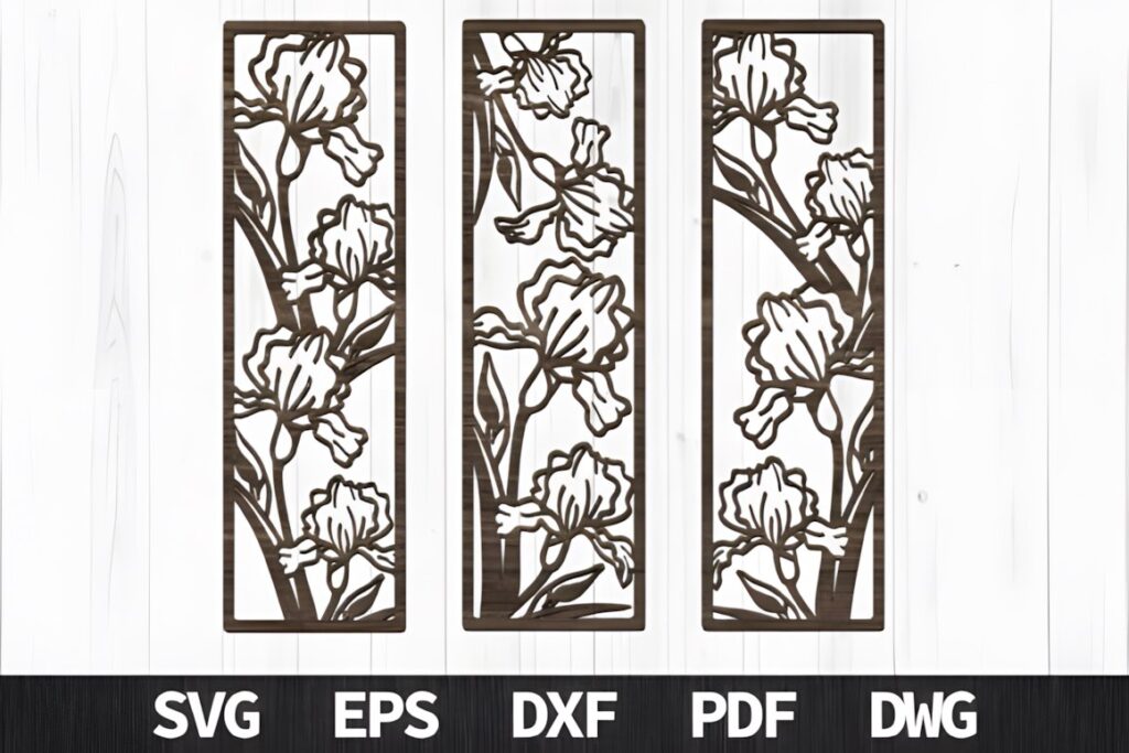 19 Laser Cut Panels for Interior Design to Make at Home 22 Three vertical laser cut panels with floral designs for interior decoration — laser cut panels for interior design