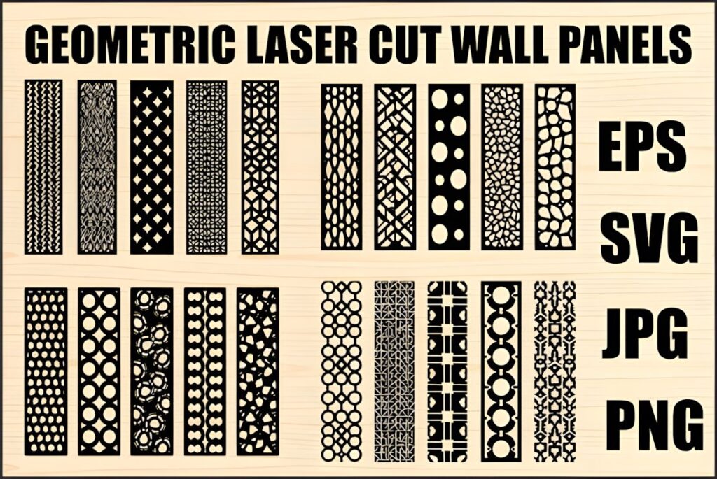 47 Laser Cut Wall Art Ideas for Stylish Home Interiors 14 Geometric laser cut wall art ideas featuring abstract multi-panel designs with strong negative space