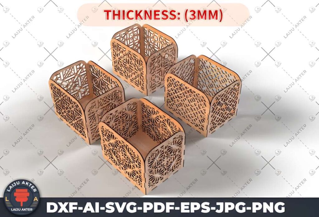 15 Laser Cut Business Card Holder SVG Files 27 laser cut business card holder made from 3 mm plywood with intricate floral patterns