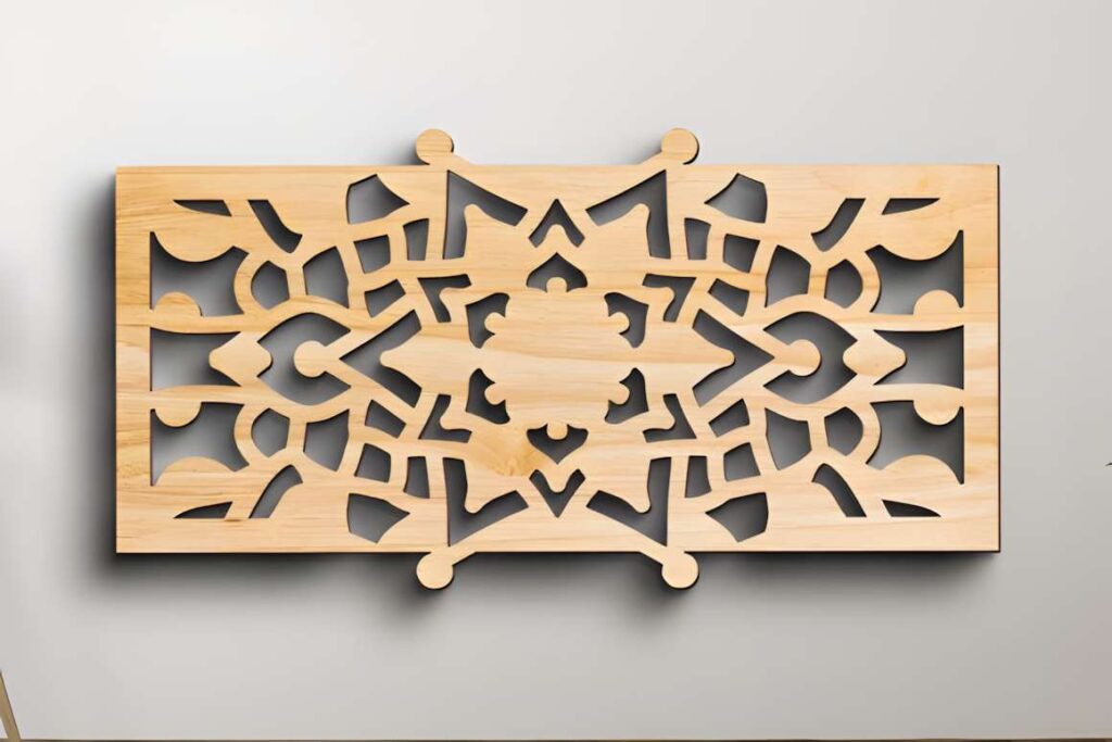 39 Outdoor Laser Cut Panels for Modern Outdoor Spaces 23 Outdoor laser cut panels with symmetrical mandala design in light wood