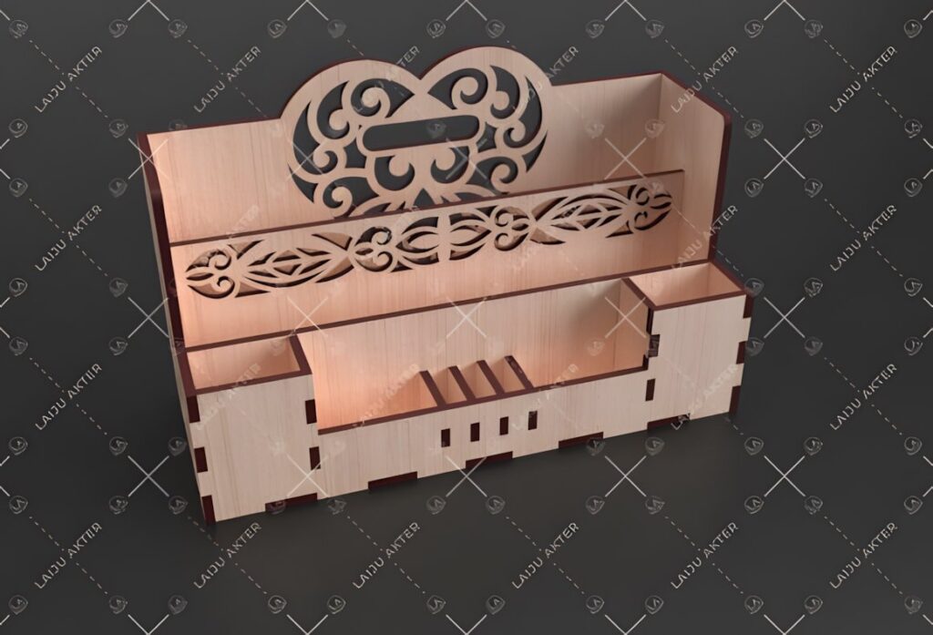 17 Laser Cut Desk Organizer Templates for DIY Laser Projects 35 laser cut desk organizer templates with intricate decorative cutouts and multiple compartments for office stationery