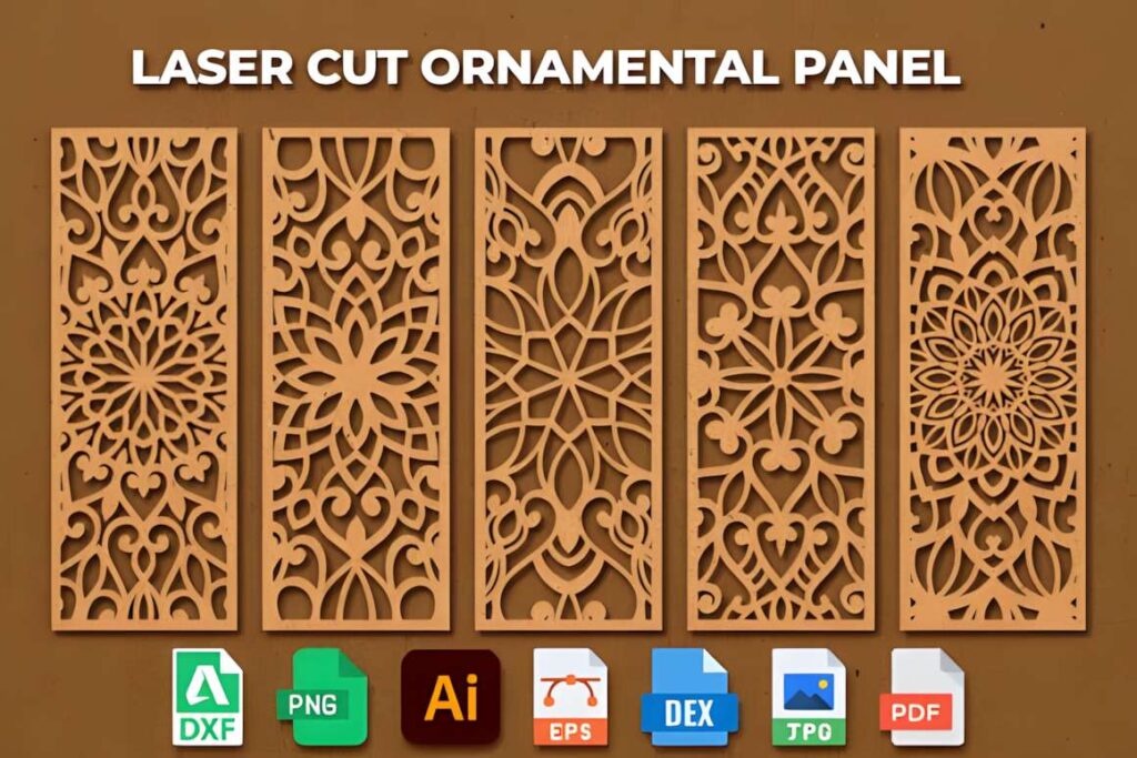 39 Outdoor Laser Cut Panels for Modern Outdoor Spaces 55 Set of five outdoor laser cut panels with intricate ornamental patterns suitable for walls and partitions