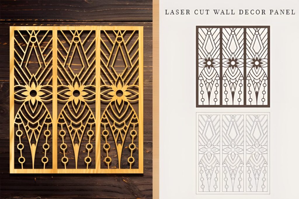 47 Laser Cut Wall Art Ideas for Stylish Home Interiors 29 Laser cut wall art ideas featuring a decorative panel with geometric and floral mandala design in wood