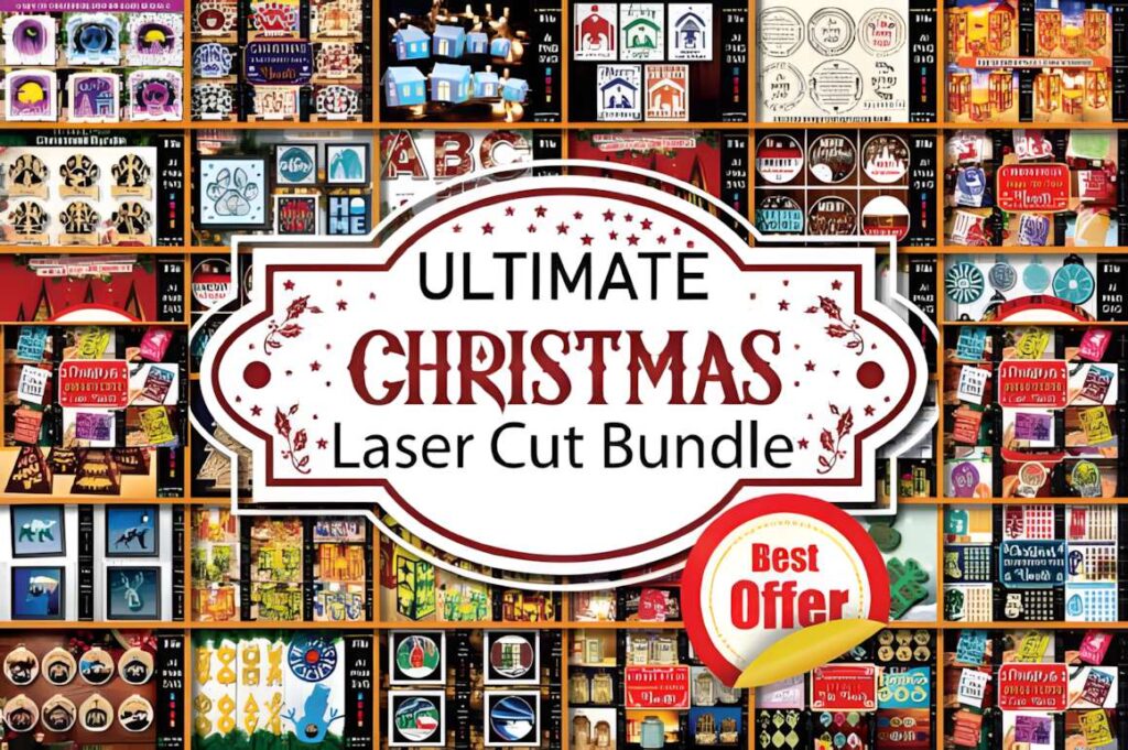 Ultimate Christmas Laser Cut Bundle Ultimate Christmas Laser Cut Bundle with various 3D laser cut files for holiday projects