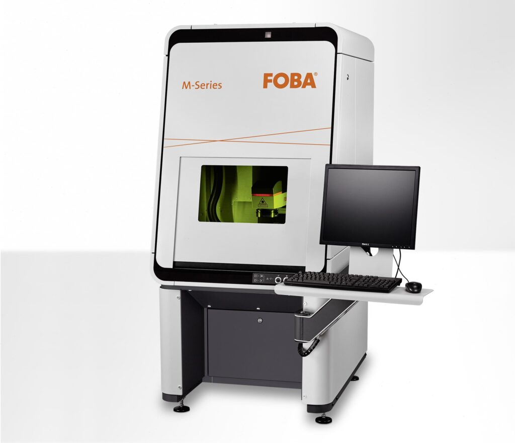 Types of Laser Cutting Machines Explained 5 types of laser cutting machines FOBA M-Series Nd:YAG laser machine with integrated computer monitor and keyboard